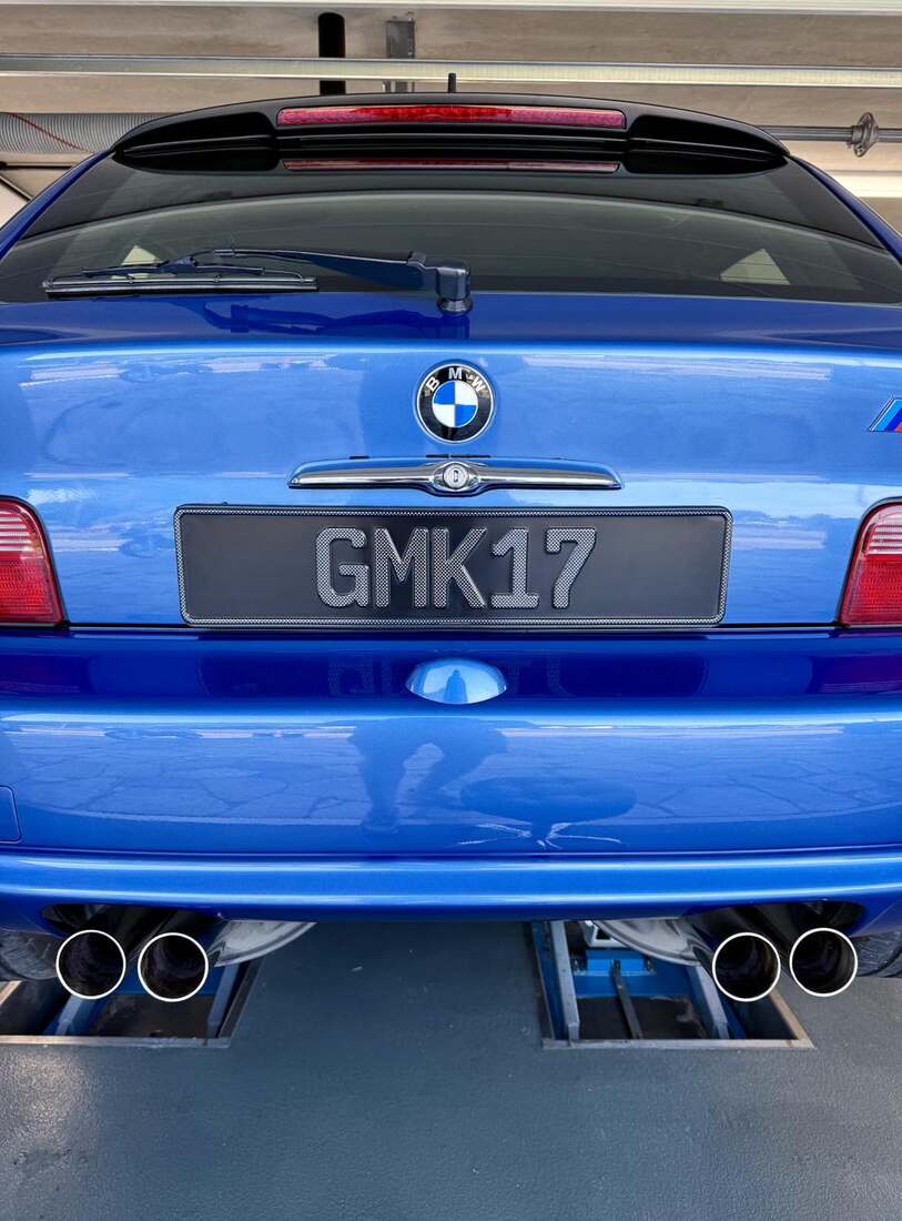 BMW Z3 M Heck in Blau mit GMK 17 Kennzeichen